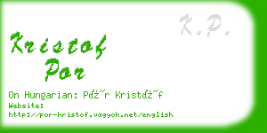 kristof por business card